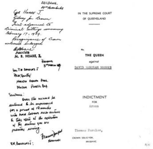 Brooks's indictment