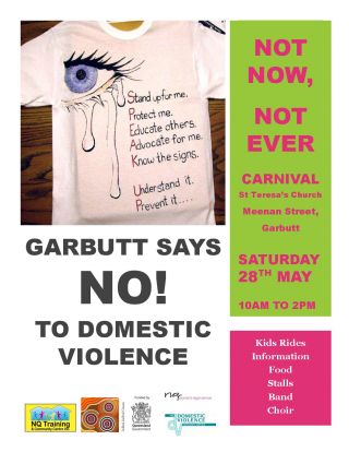 Garbutt says no to domestic violence event poster